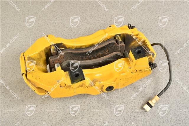 PCCB Fixed calliper without pads, for ceramic brakes, yellow, R