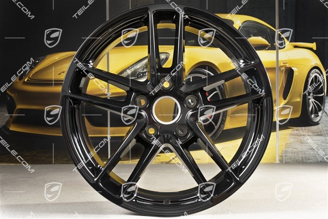 19-inch Panamera Turbo II wheel set, 10J x 19 ET61 + 9J x 19 ET60, black high gloss