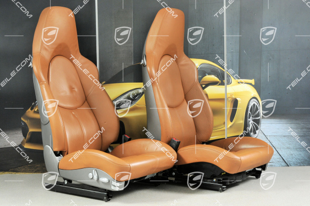 Sport seats, el. adjustable, leather, Natural Brown, set (L+R)