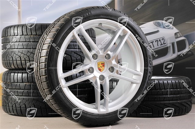 19" Winterräder Satz Carrera, Felgen 8,5J x 19 ET54 + 11J x 19 ET48 + Winterreifen 235/40 R19 + 295/35 R19, mit RDK-Sensoren