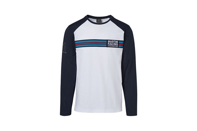 MARTINI RACING Kollektion, Longsleeve Herren, weiß/blau, M 40/42