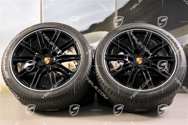 21-inch SportEdition summer wheel set, black, high gloss, 4 wheels 10J x 21 ET50 NEW tyres 295/35 R 21 107Y XL,with TPMS