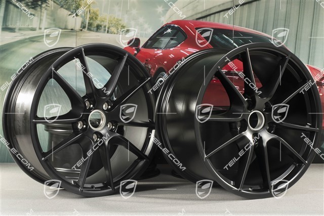 20-inch Carrera S (III) rims set, 8,5J x 20 RT51 + 11J x 20 ET70, black satin-matt