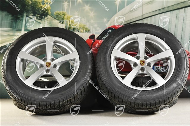 18-inch "Macan" Winter wheel set, rims 8J x 18 ET21 + 9J x 18 ET21 + Pirelli winter tyres 235/60 ZR 18 + 255/55 ZR 18, with TPMS