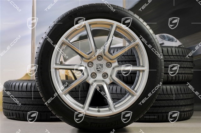 20-inch "Macan SportDesign" summer wheels set, rims 9J x 20 ET26 + 10J x 20 ET19, summer tyres 265/45 R 20 + 295/40 R 20, with TPMS