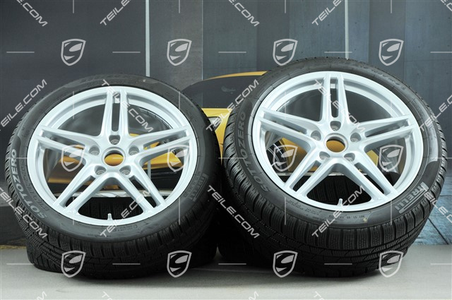 19" Winterräder Satz Carrera, Felgen 8,5J x 19 ET50 + 11J x 19 ET56 + Pirelli Sottozero II Winterreifen 235/40 R19 + 295/35 R19, nicht für Fahrzeuge mit PCCB + nicht für Fahrzeuge mit Hinterachslenkung