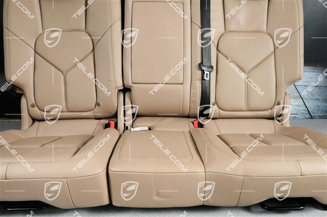 Rear seats, plain leather, Light Tartufo, set L+R