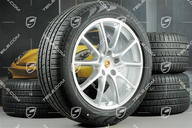 20" Ganzjahresräder Satz, Cayenne Design , Felgen 9J x 20 ET50 + 10,5J x 20 ET64 + Ganzjahresreifen/All-Season-Reifen Pirelli Scorpion 275/45R20, 305/40R20, mit RDK-Sensoren