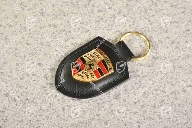 Porsche crest keyring, black