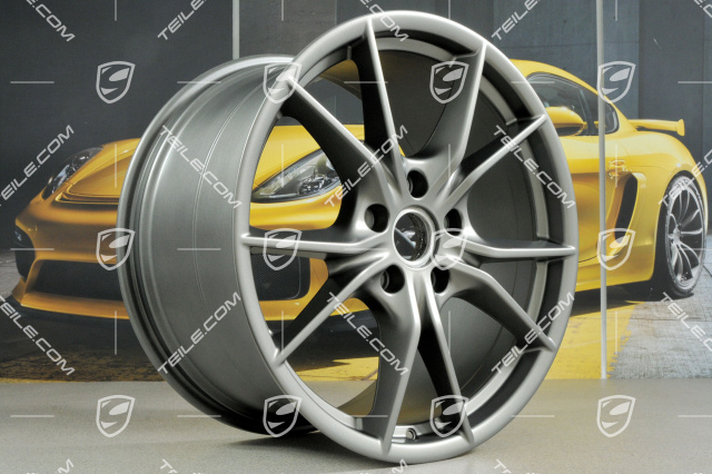 20" Felgensatz Carrera S IV, 8,5J x 20 ET49 + 11J x 20 ET78, für Winterbetrieb, C2/C2S, Platinum-Seidenmatt