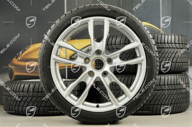 19" winter wheel set Boxster S, 8J x 19 ET57 + 9,5J x 19 ET45, Continental WinterContact winter tires 235/40 R19 + 265/40 R19, without TPMS