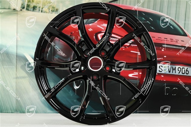 21" Felga Cayenne Exclusive Design, 11J x 21 ET49, czarny wysoki połysk