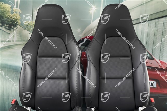 Sport Seats, el. adjustable, 18-way, heating, lumbar, leather, black, set, L+R