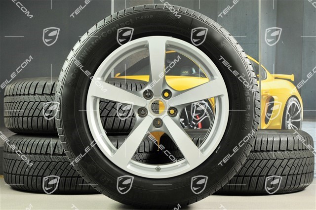 18-inch "Macan" Winter wheel set, rims 8J x 18 ET21 + 9J x 18 ET21, Continental ContiWinterContact winter tyres 235/60 ZR 18 + 255/55 ZR 18, with TPMS