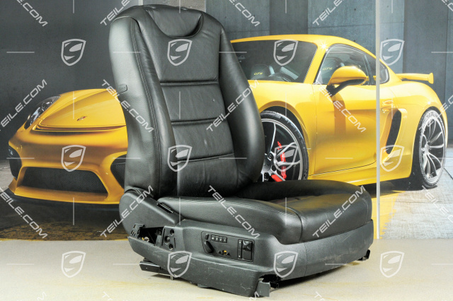 Seat, elect. adjustment, heating, Memory, Lumbar, leather, black, damage, R