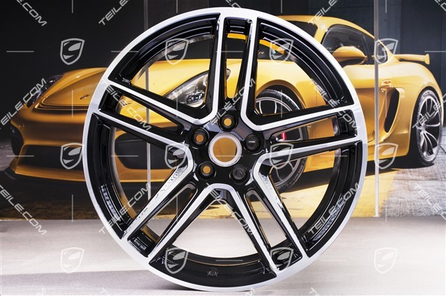 20-inch alloy wheel "Macan Turbo", 9J x 20 ET 26 + 10J x 20 ET19, BORBET, black high gloss