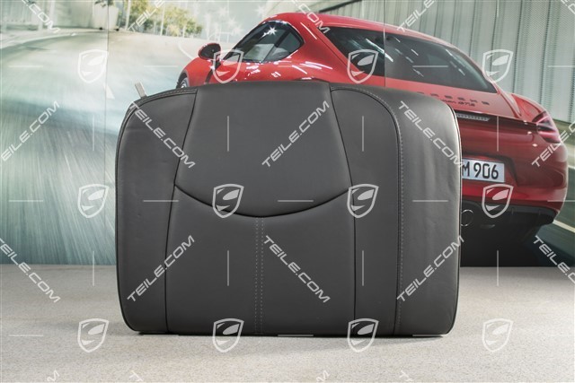 Back seat backrest, Cabrio, Leather, Black, R