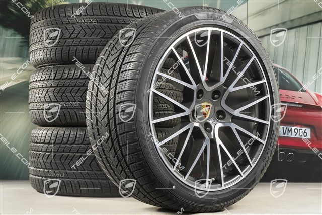 21-inch Cayenne RS Spyder winter wheel set, rims 9,5J x 21 ET46 + 11,0J x 21 ET58 + NEW Pirelli winter tyres 275/40 R21 + 305/35 R21, with TPMS