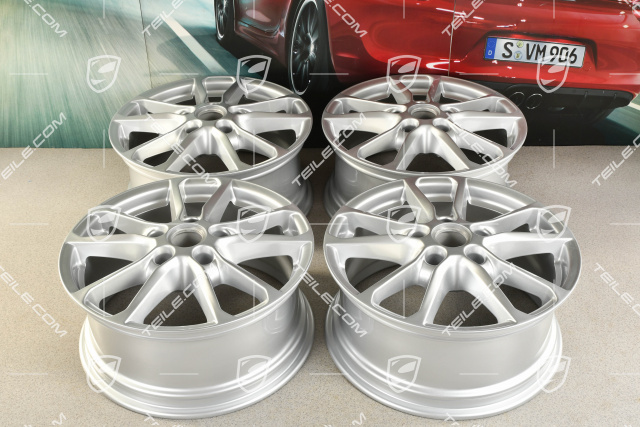 18-inch wheel rim set Cayenne facelift 2014->, 8J x 18 ET 53, Silver