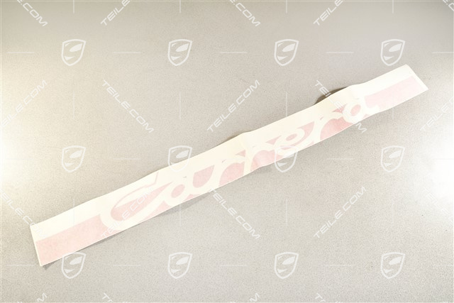 Logo / Sticker "Carrera", Guards red, for side skirt  / Sill cover
