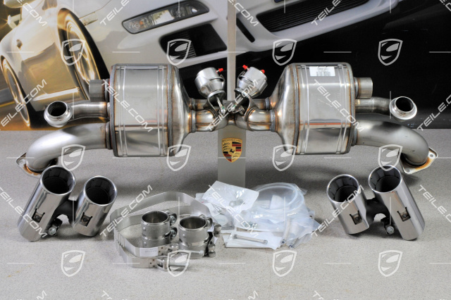 Exhaust system, sport version set, C2S/C4S (3,8L), incl. 2x sport pipes