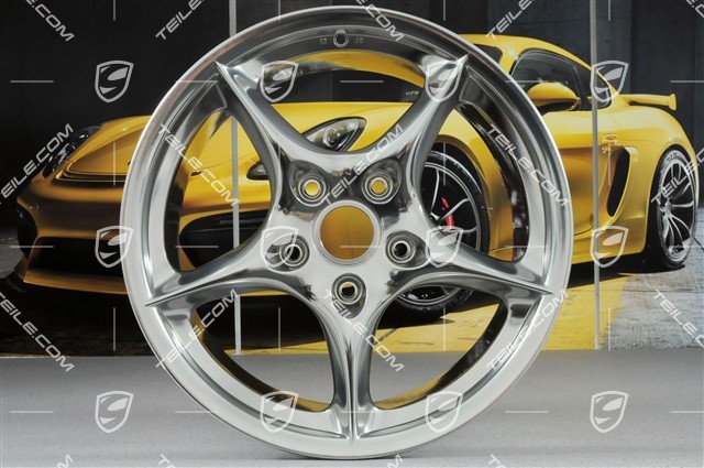 18-inch Carrera wheel rim set, 8J x 18 ET52 + 10J x 18 ET65, polished (shot blasting), Anniversary Edition "40 Years 911"