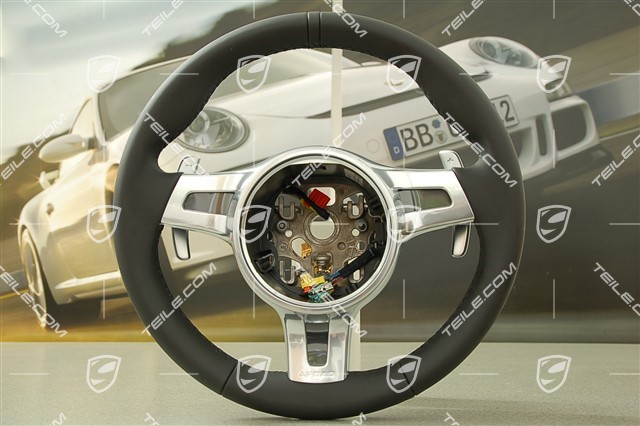 Paddle PDK sport steering wheel, Sport Design, leather, black