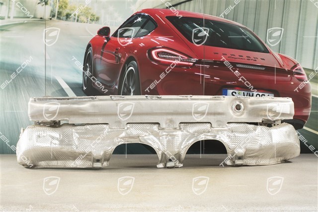 Bumper reinforcement rear, with heat protection, for car equipped with Sports exhaust system