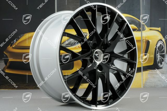 21" Felge Panamera Sport Design, 10,5J x 21 ET71,  für Winterbetrieb, Felgenstern in Schwarz Hochglanz