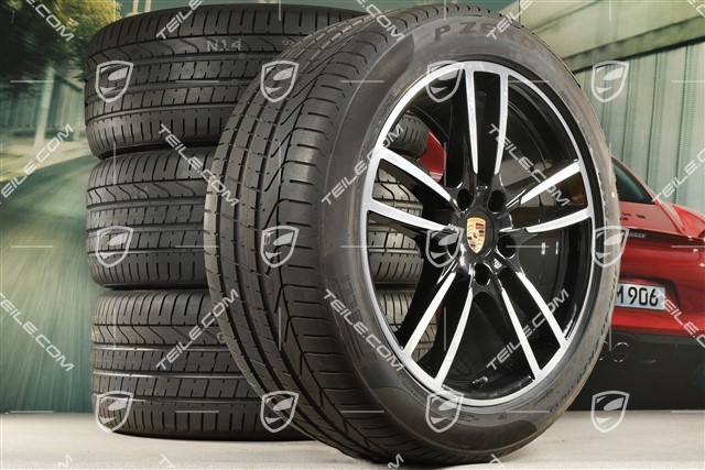 20-inch Cayenne Sport summer wheel set, rims 9J x 20 ET50 + 10,5J x 20 ET64 + NEW  summer tyres 275/45 R20 (110)Y XL + 305/40 R20 (112)Y XL, with TPMS