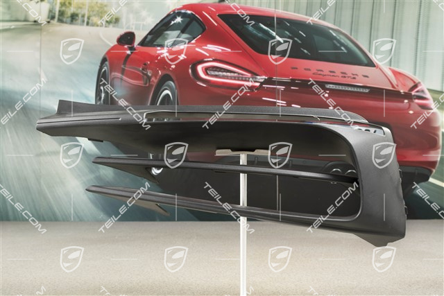 Disc / cover for front bumper retaining frame, Matt black, L
