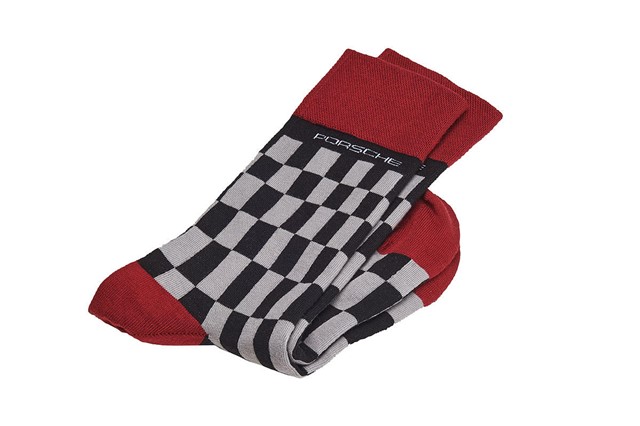 #Porsche Collection, Socks Unisex, black, grey/red, 39/41