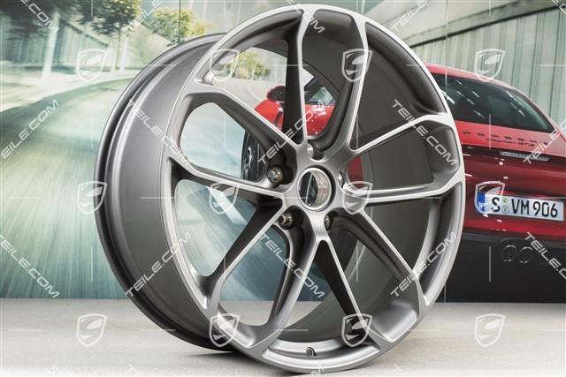 22-inch wheel rim set GT, 10J x 22 ET48 + 11,5J x 22 ET52, Platinum satin-matt