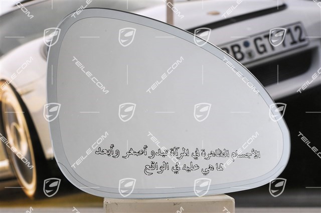 Mirror glass, SportDesign, convex, version for Saudi Arabia, automatic dimming, LL, R