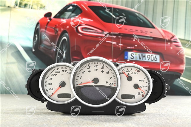 Instrument cluster / Speedometer, S 3.2L, 6-speed manual transmission, Silver dials