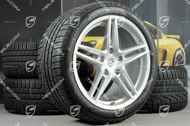 19" Winterräder Satz "Carrera", Felgen 8,5J x 19 ET50 + 11J x 19 ET77 + Pirelli Sottozero II Winterreifen 235/40 R19 + 295/35 R19 *nicht für Fahrzeuge mit PCCB + nicht für Fahrzeuge mit Hinterachslenkung