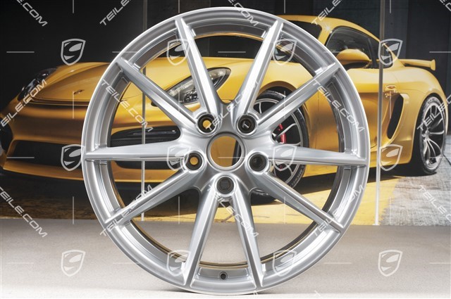 20+21-inch wheel rim set Carrera S, rims: front 8,5J x 20 ET53 + rear 11,5J x 21 ET67, Brilliant Chrome finish