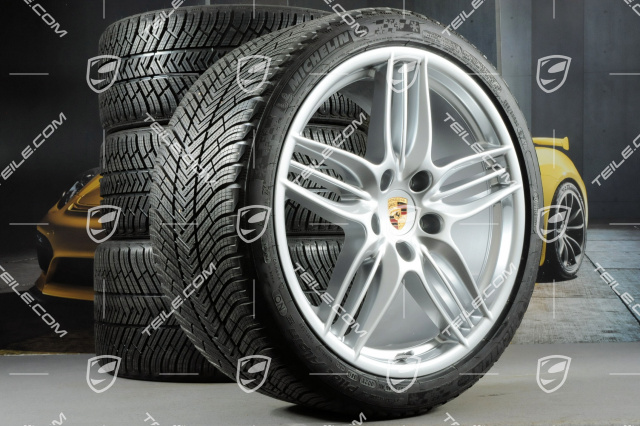 20" Komplet kół zimowych Sport Design, felgi 8,5J x 20 ET51 + 11J x 20 ET52 + opony zimowe Michelin 245/35 ZR20 + 295/30 ZR20, z czujnikami ciśnienia, DOT/rok prod. 2014