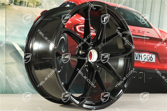 22-inch wheel rim, GT COUPE, front, 10,5J x 22 ET49, black high gloss