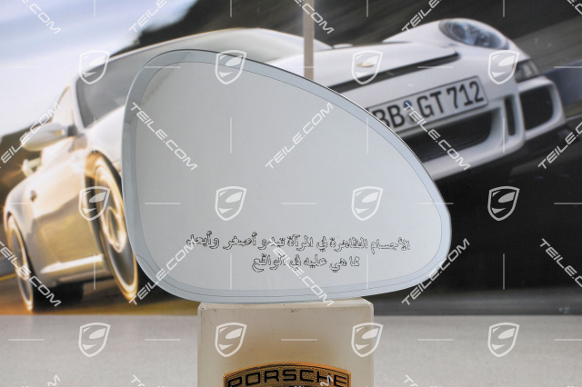 Mirror glass, SportDesign, convex, version for Saudi Arabia, automatic dimming, LL, R