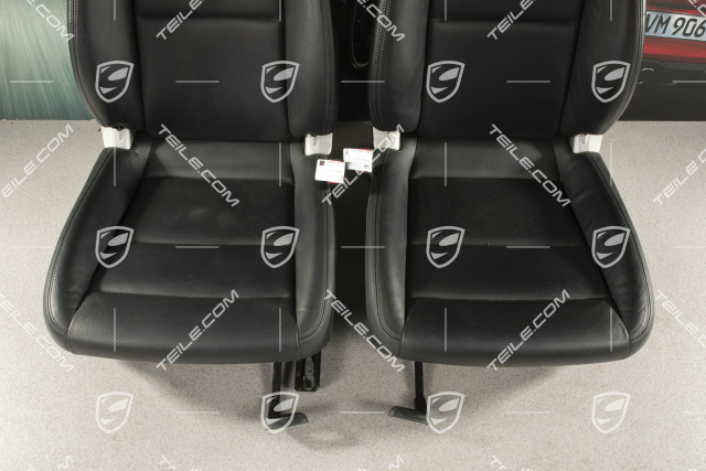 Seats, el. adjustable, heating, leather, black, set, L+R