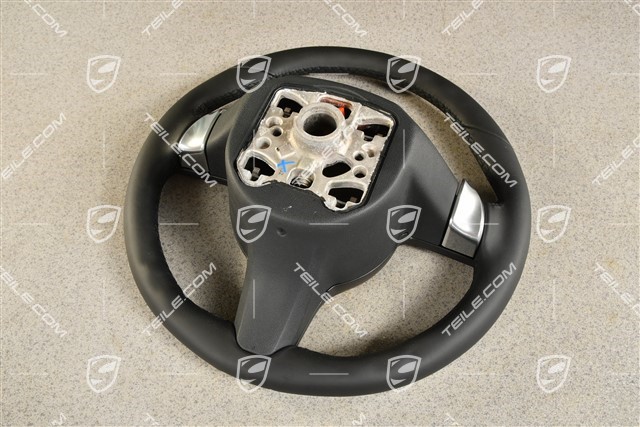 Multifunction steering wheel, Tiptronic, Smooth Leather, Black