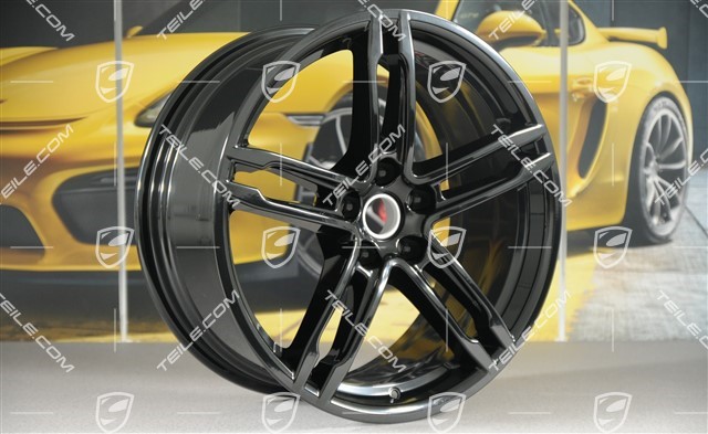 19"-inch alloy wheel set Macan Turbo/Sport Design, 8,5J x 19 ET21 + 9J x 19 ET21, black high gloss