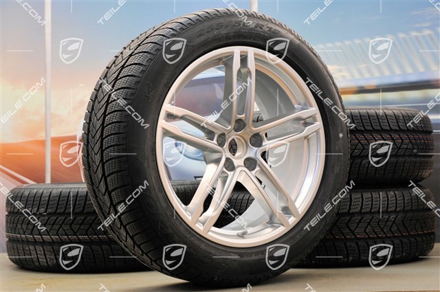 19-inch "Macan Turbo" winter wheels set, rims 8J x 19 ET21 + 9J x 19 ET21, Pirelli winter tyres 235/55 R 19 + 255/50 R 19, with TPMS