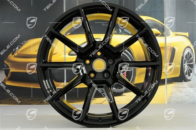 20-inch alloy wheel Macan SportDesign, 9J x 20 H2 ET 26 + 10J x 20 H2 ET19, black high gloss