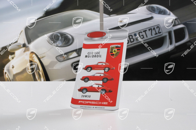 Porsche Classic tag oil change service, 20W50, german