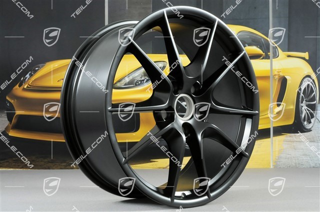 20" Carrera S III wheel rim set, 8,5J x 20 ET51 + 11J x 20 ET52, satin black matt