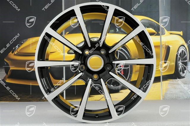 20-inch wheel rim set Carrera Classic, 8J x 20 ET57 + 10J x 20 ET45, black high gloss