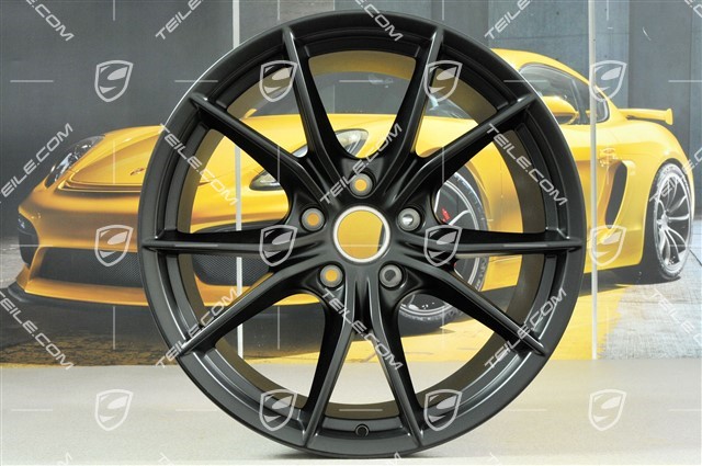 20-inch wheel rim set Carrera S IV, rims 8,5 J x 20 ET49 + 11,5 J x 20 ET56, black satin matt