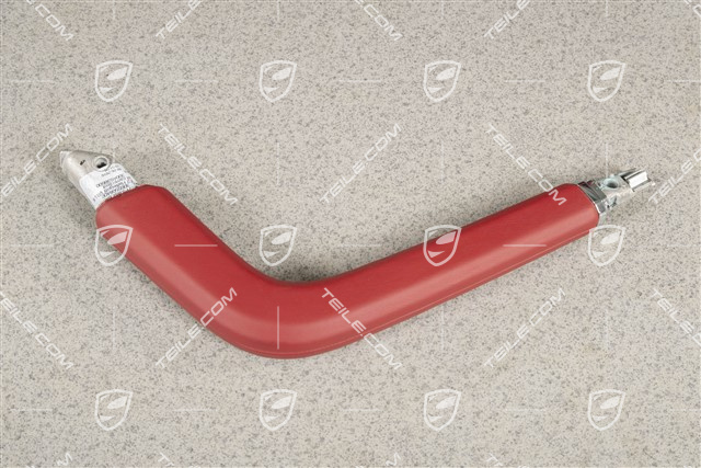 Grab handle centre console, Leather, Carrera red, R